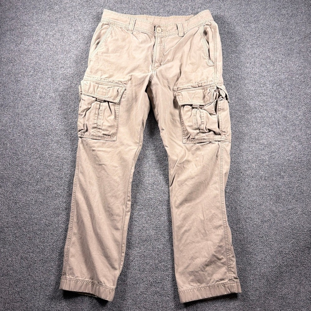 The North Face Cargo Pants Mens 32 Tan Khaki Cotton Utility‎ Straight Gorpcore